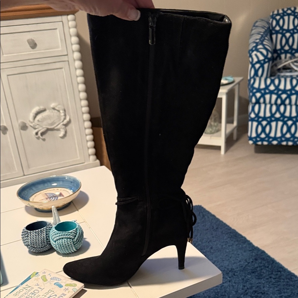 Dress Barn Classic Black Heeled Boots